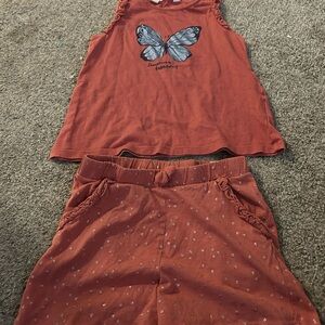 H&M Rust Orange Glitter Dot Set